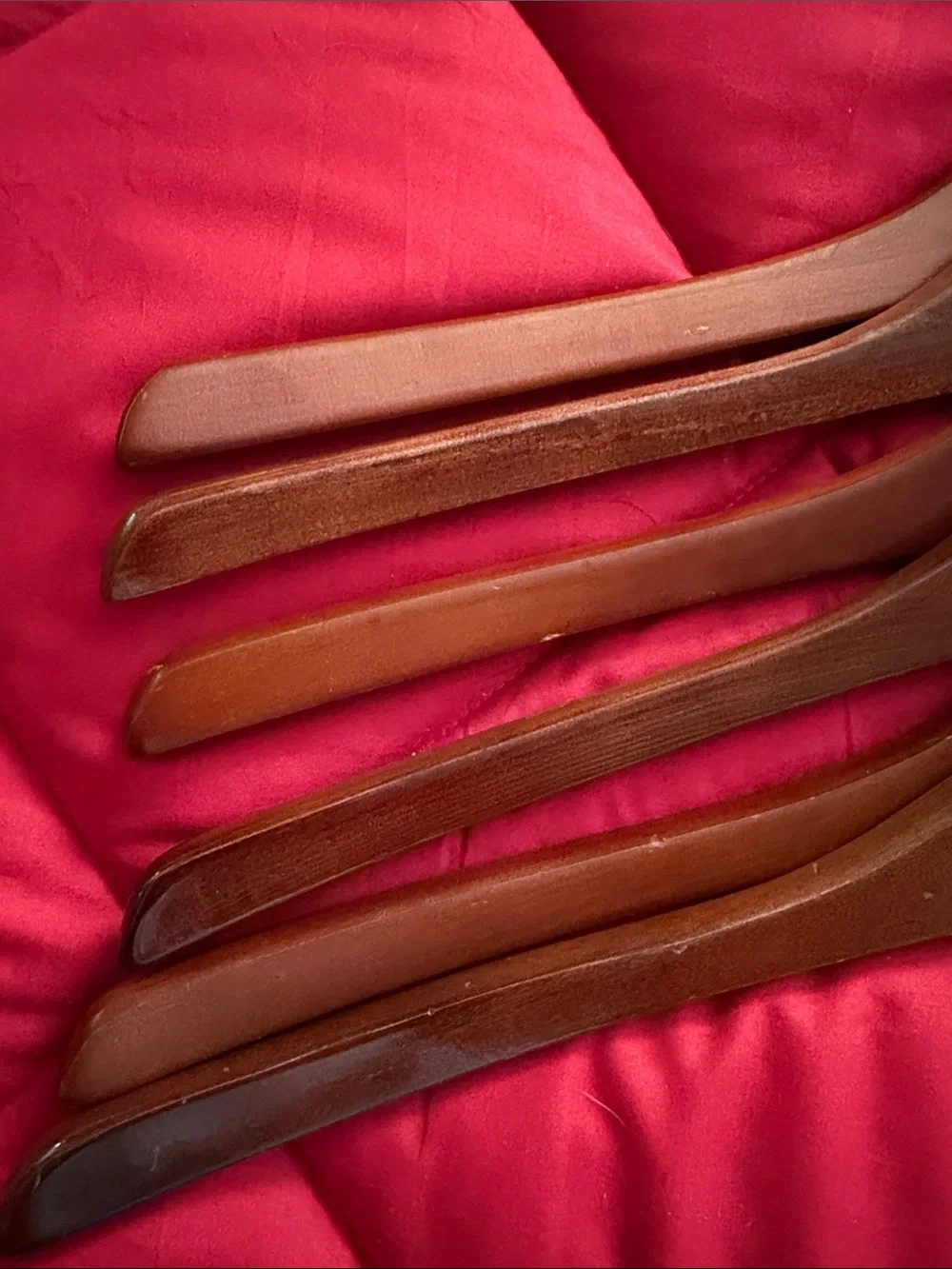 Wooden Suit Hangers - Brown - Set of 6